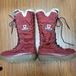 Pajar, size 8.5, red winter snow boots